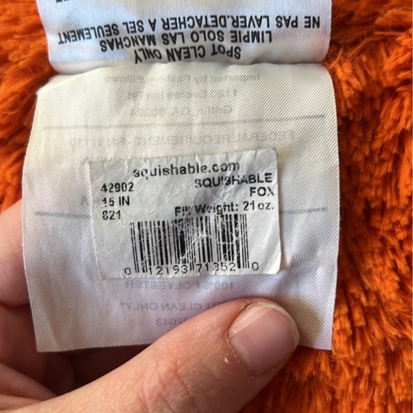 SQUISHABLE Orange Red Fox Large Plush Pillow Stuffed Animal 15" Huggable - Picture 9 of 9